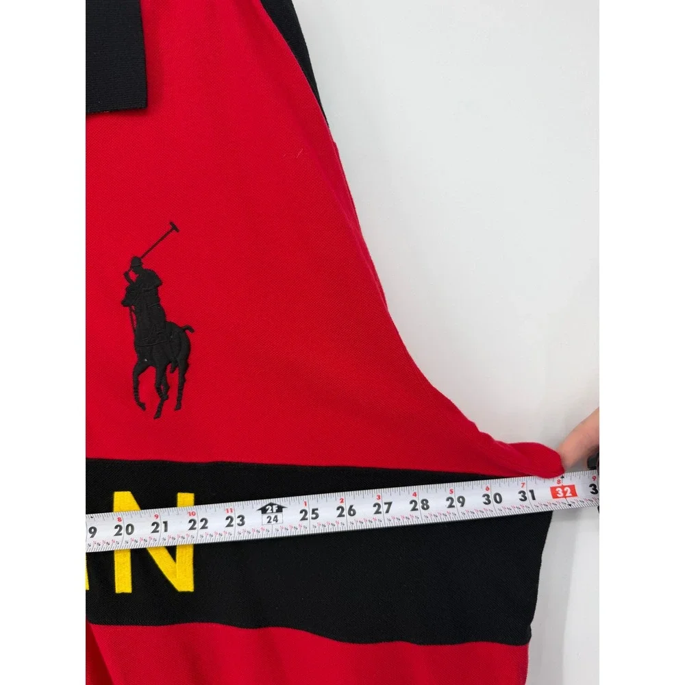 Polo Ralph Lauren Spain World Cup Big Pony Polo Shirt Red Black Mens 4XB ESP 10